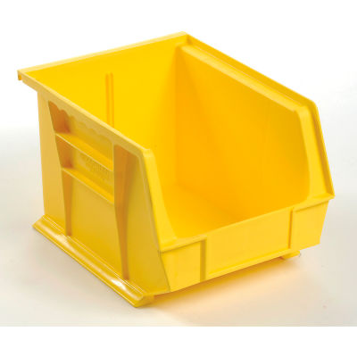 Bac industriel™ en plastique Global Stack & Hang Bin, 8-1/4 po L x 10-3/4 po L x 7 po H, jaune - Qté par paquet : 6