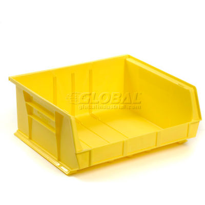 Bac industriel™ en plastique Global Stack & Hang Bin, 16-1/2 po L x 14-3/4 po L x 7 po H, jaune - Qté par paquet : 6