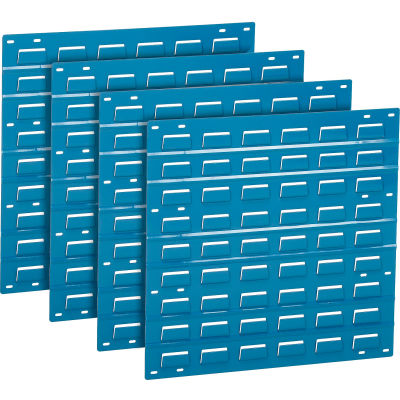 Global Industrial™ 239998BL Panneau mural à persiennes sans bacs, 18 » L x 19"H, bleu - Qté par paquet : 4