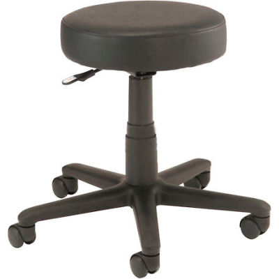 Interion® Tabouret de magasin - Vinyle  - Noir