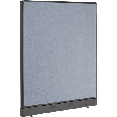 Interion® Non-Electric Office Partition Panel with Raceway, 48-1/4"W x 46"H, Blue