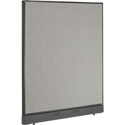 Interion® Office Partition Panel with Pass-Thru Cable, 48-1/4"W x 46"H, Gray
