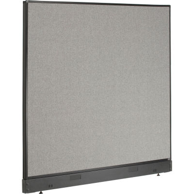 Interion® Non-Electric Office Partition Panel with Raceway, 60-1/4"W x 46"H, Gray