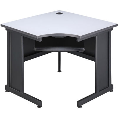 Interion® 36"W Corner Desk - Gris