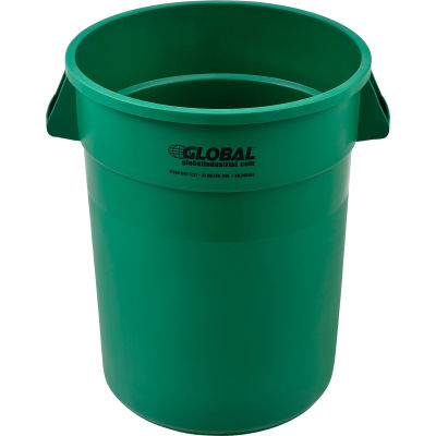 Global Industrial™ Plastic Trash Can - 32 Gallon Vert