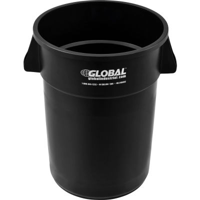 Poubelle en plastique ™ industrielle mondiale - 44 gallons, noir