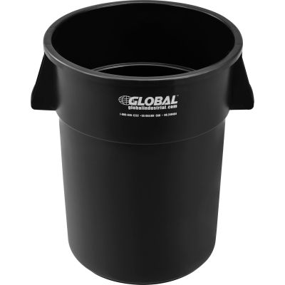 Poubelle en plastique ™ industrielle mondiale - 55 gallons, noir