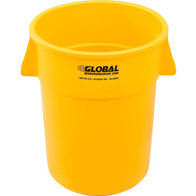 Poubelle en plastique ™ industrielle mondiale - Gallon 55 jaune