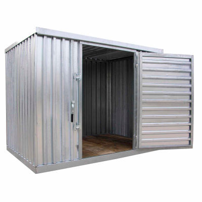 Cabanon de stockage extérieur en acier galvanisé, 9 pi 1-1/4 po de largeur x 6 pi 5 po de diamètre x 7 pi 1 po de hauteur