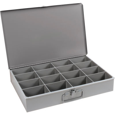 Durham Steel Scoop Compartment Box 113-95 - 16 Compartments 18 x 12 x 3 - Pkg Qty 4