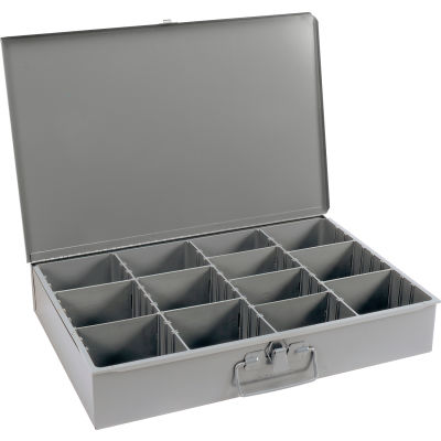 Boîte à compartiments en acier Durham 119-95 - Compartiments Vertical réglables 18 x 12 x 3 - Qté par paquet : 4