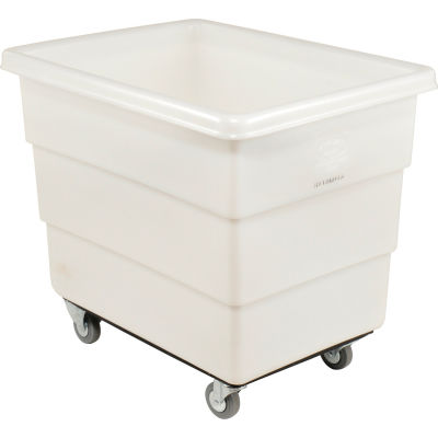 Dandux Camion-boîte en plastique de poids moyen, 10 boisseaux, blanc