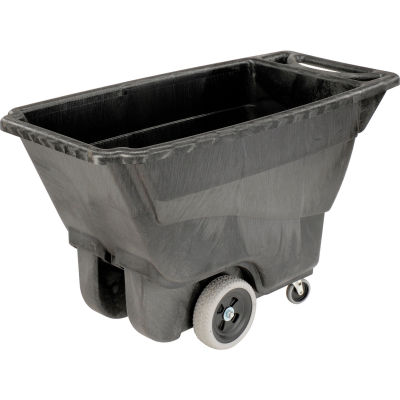 Rubbermaid® Standard Duty Structural Foam Plastic Tilt Truck,1/2 Cu. Yd. Cap,450 Lbs. Cap,Black