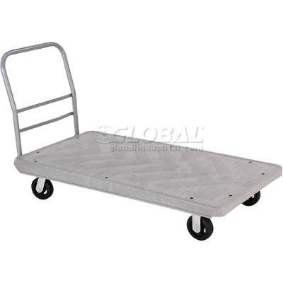 Global Industrial Structural Foam 60x30 Plastic Deck Platform Truck - 4 Wheels - 2000 Lb. Cap.