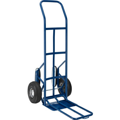 Global Industrial™ Steel Hand Truck avec poignée courbe et grimpeurs d’escalier, capacité de 600 lb