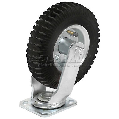 Swivel Plate Caster 6" Full Pneumatic Wheel 200 Lb. Capacity