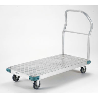 Global Industrial™ Aluminium Diamond Deck Platform Truck 60x30 1000 Lb. 5" Poly Casters