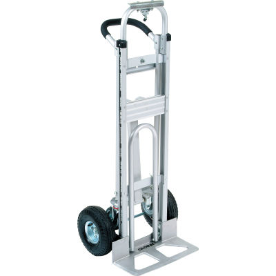 Global Industrial Aluminum 3-in-1 Convertible Hand Truck With Pneumatic Wheels