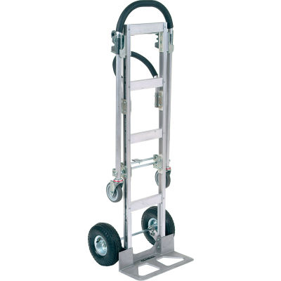 Global Industrial Senior Aluminum 2-in-1 Convertible Hand Truck With Pneumatic Wheels