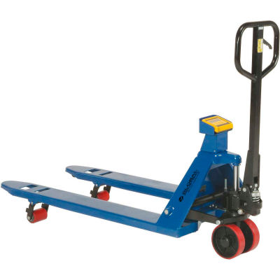 Global Industrial Pallet Jack Scale Truck, 27"W x 48"L Forks, 5500 Lb. Cap.