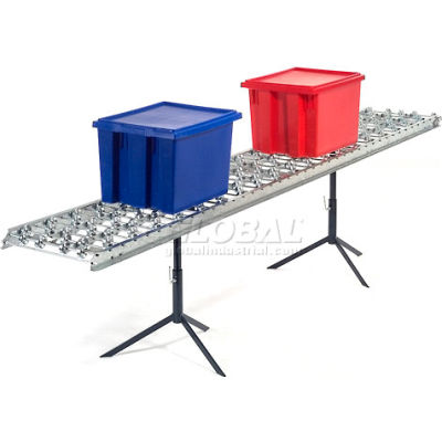Omni Metalcraft Aluminum Skate Wheel Conveyor Straight Section WAHS3-12-8-10