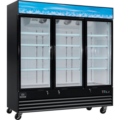 Nexel® Merchandiser Réfrigérateur, 3 portes vitrées, 53 pi³