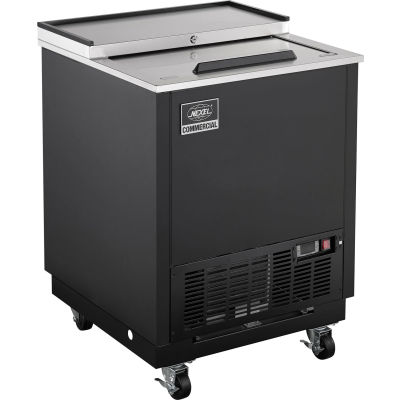 Nexel® Glass Froster, 1 portes coulissantes, 4,1 pi³, noir