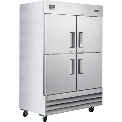Réfrigérateur Nexel® Reach In Split Door, 4 portes pleines, 47 pi³