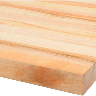 Plateau d’établi industriel mondial, Boos Maple Butcher Block Square Edge, 72"Lx24"Dx1-3/4 » d’épaisseur™