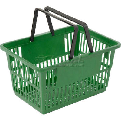 Good L ® Large Shopping Basket with Plastic Handle 33 Liter 19-3/8"L x 13-1/4"W x 10"H Vert - Qté par paquet : 12