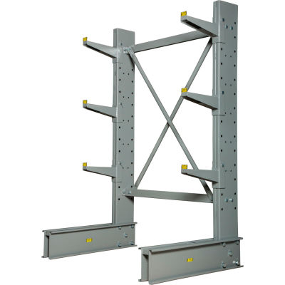 Démarreur de rack cantilever industriel™ monoface global, lèvre 2 », 48"Lx33"Dx72"H