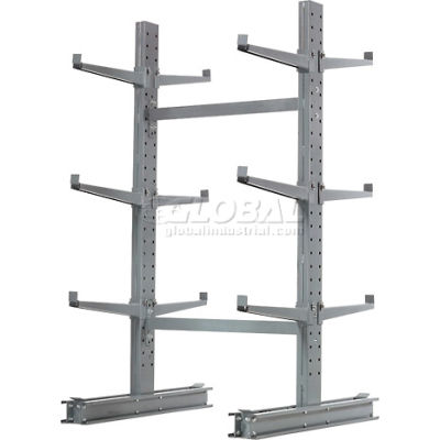 Démarreur de rack cantilever industriel™ double face global, lèvre 2 », 48"Lx54"Dx72"H