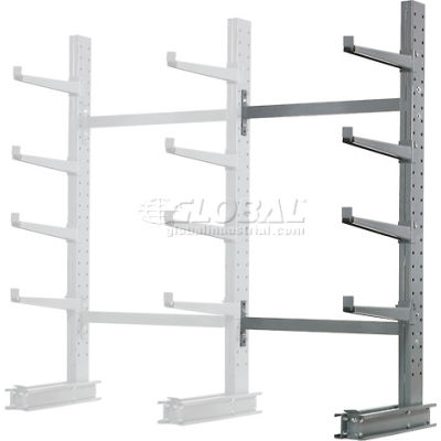 Global Industrial Single Sided Cantilever Rack Add-On, 2" Lip, 48"Wx33"Dx96"H