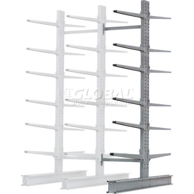 Global Industrial™ Double Side Cantilever Rack Add-On, 72"Lx107"Dx144"H