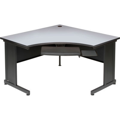 Interion® 48"W Corner Desk, Gray