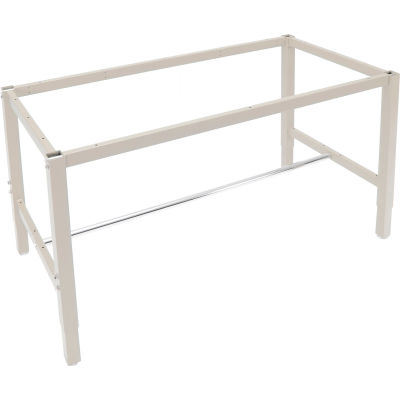 Global Industrial Workbench Frame W/ Adjustable Leg, 57-5/8"W x 27-9/16"D, Tan