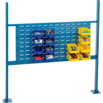 Kit de panel global industrial™ pour 48"W Bench - Panneau de persiennes 36 « W, rails et montants, bleu
