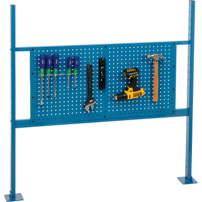 Kit de panel global industrial™ pour 48"W Bench - 36 « W Pegboard, Rails & Uprights, Bleu