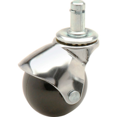 Global Industrial™ Ball Series Chair Casters with Plastic Wheels, Stem Type E - (Emballage de 5)
