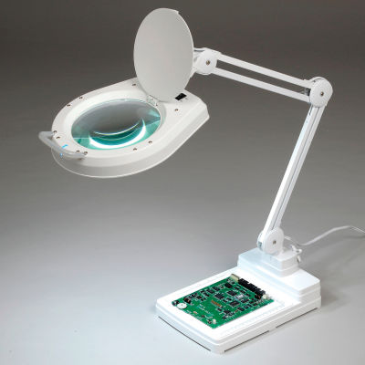 3 Diopter Desktop LED Magnifier Lamp, White
