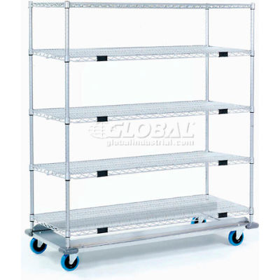 Nexel® Open Sided Wire Stock Picker Truck 5 Wire Shelves 1000 Lb. Cap