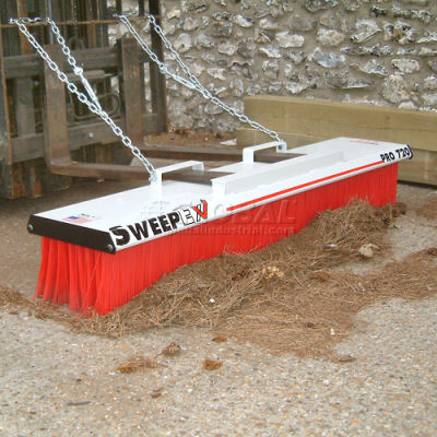 Balai de SPB-720 Pro-balai chariot élévateur SweepEx® & Sweeper 72" W