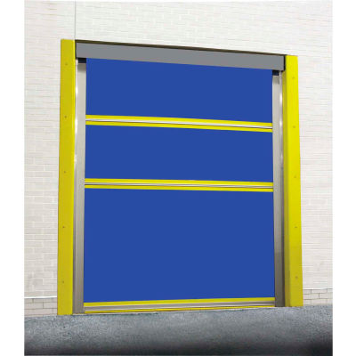 TMI à ressort Roll-Up Bug quai porte PVC enduit vinyle bleu panneaux 10 x 10