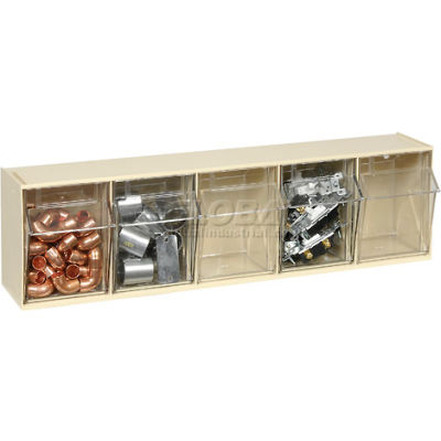Astuce de quantique sur stockage Bin QTB305 - 5 compartiments Ivoire