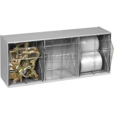 Astuce de quantique sur stockage Bin QTB303 - 3 compartiments gris