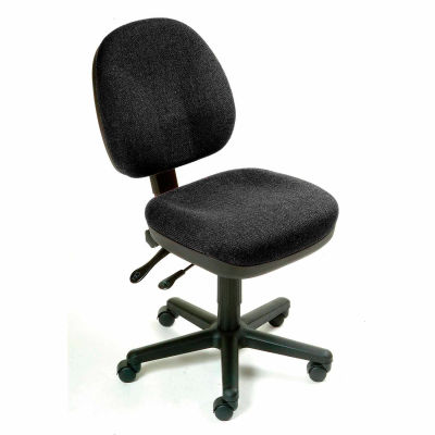 Interion® Task Chair With 17-12"H Back, Fabric, Black