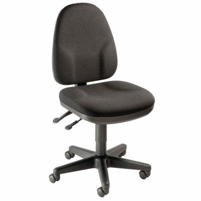 Interion® Task Chair With 19"H Back, Fabric, Black