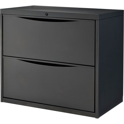 Interion 2 Drawer Premium Lateral File Cabinet 30 W X 18 D 28 H Black 252590bk Globalindustrial Ca 2 Drawer Premium Lateral File Cabinet, 2 Drawer Lateral File Cabinet