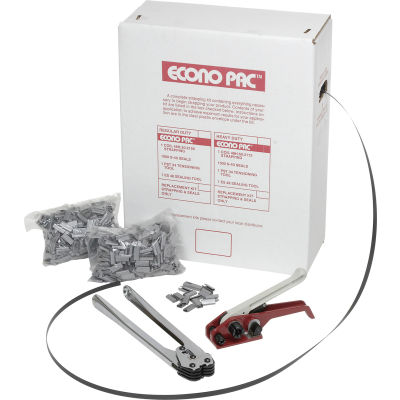 Poly Strapping Kit 1/2" x 7,200' Coil With Tensioner, Sealer & Seals in Self Dispensing Box