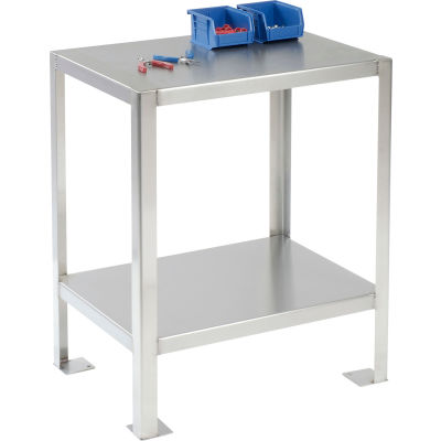 Support de machine Jamco avec jambe inclinée, plateau en acier inoxydable 16 Ga 430, 24 « L x 18 " D